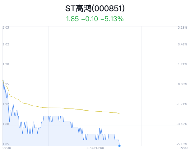 ST高鸿触及跌停 主力净流出2749万元